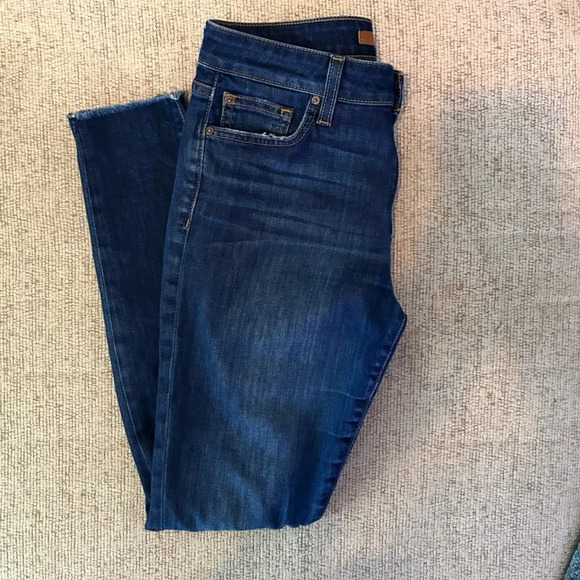 Joes Jeans The Icon Mid Rise Skinny Frayed Hem Indigo Womens 27 - Picture 5 of 12